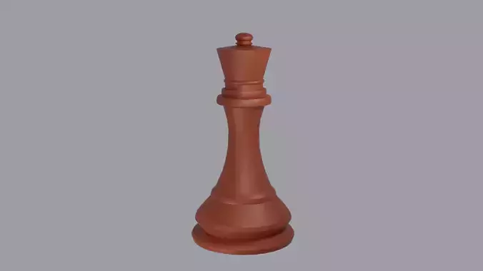 3D chess piece ready for game