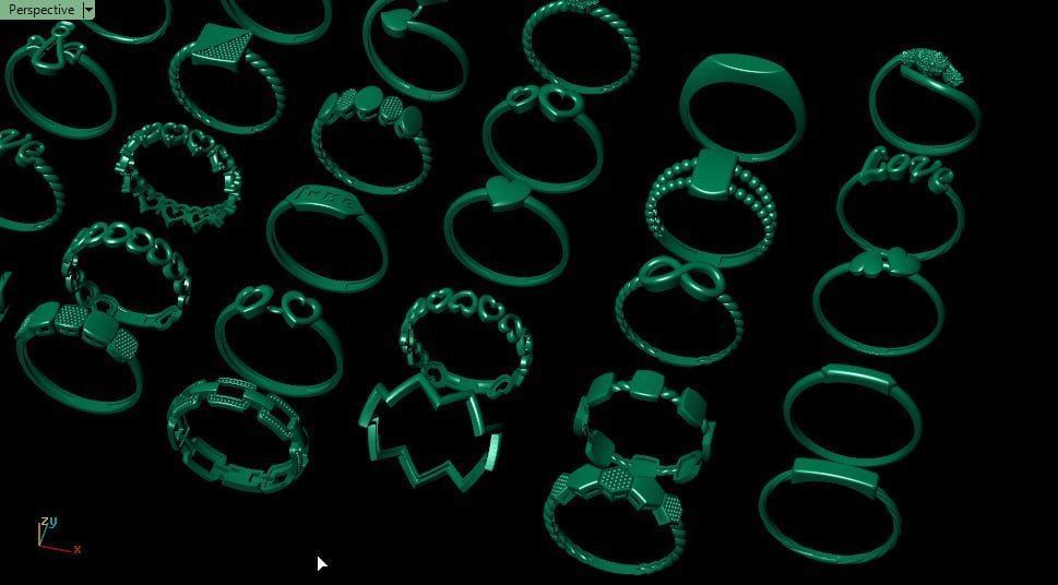 40 minimal ring pack 3D print model_4