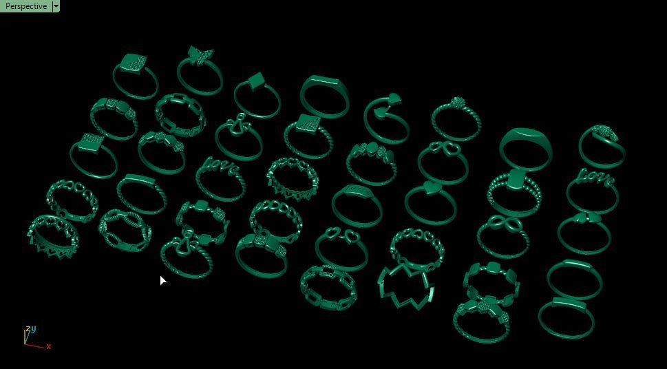 40 minimal ring pack 3D print model_3