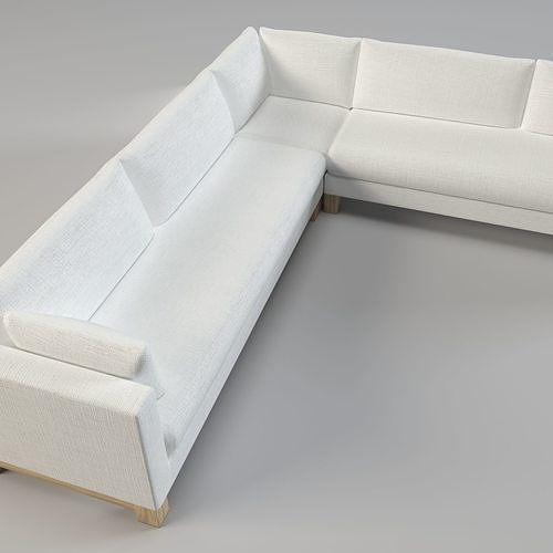Corner sofa - Ikea sofa - Sectional sofa Low-poly 3D model