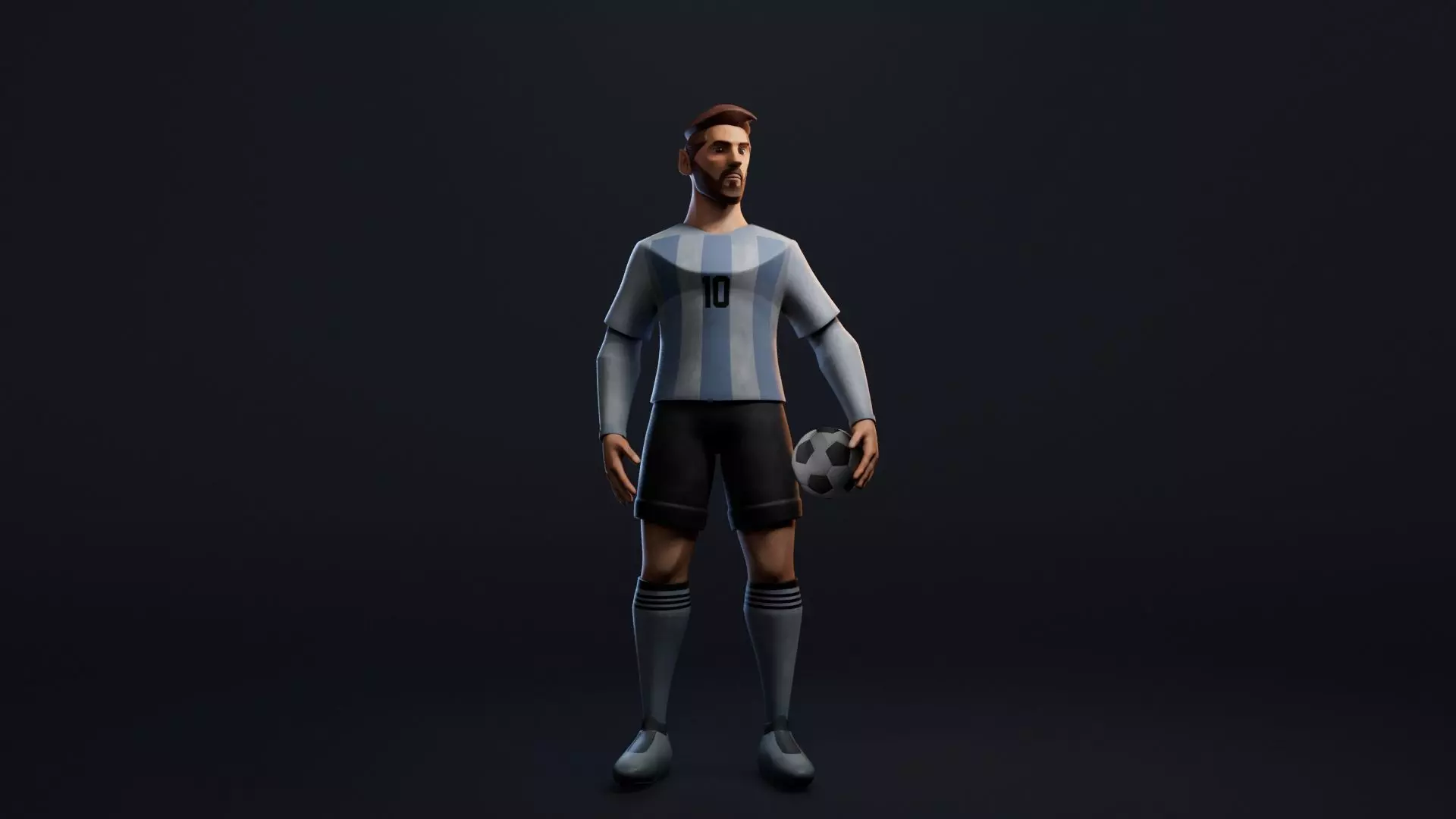 Lionel Messi Low-poly 3D model