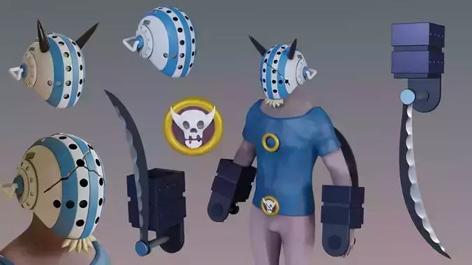 one piece killer cosplay 3d print 3D print model