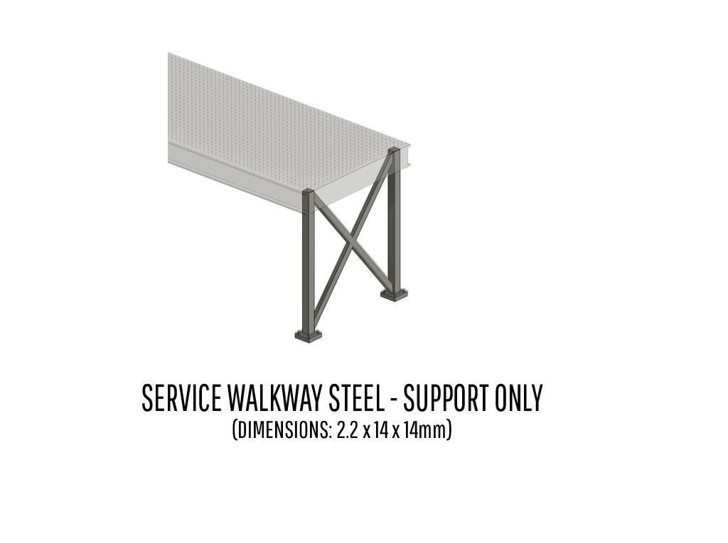 DET-0024 Service walkways steel H0-scale 26 items 3D print model_9