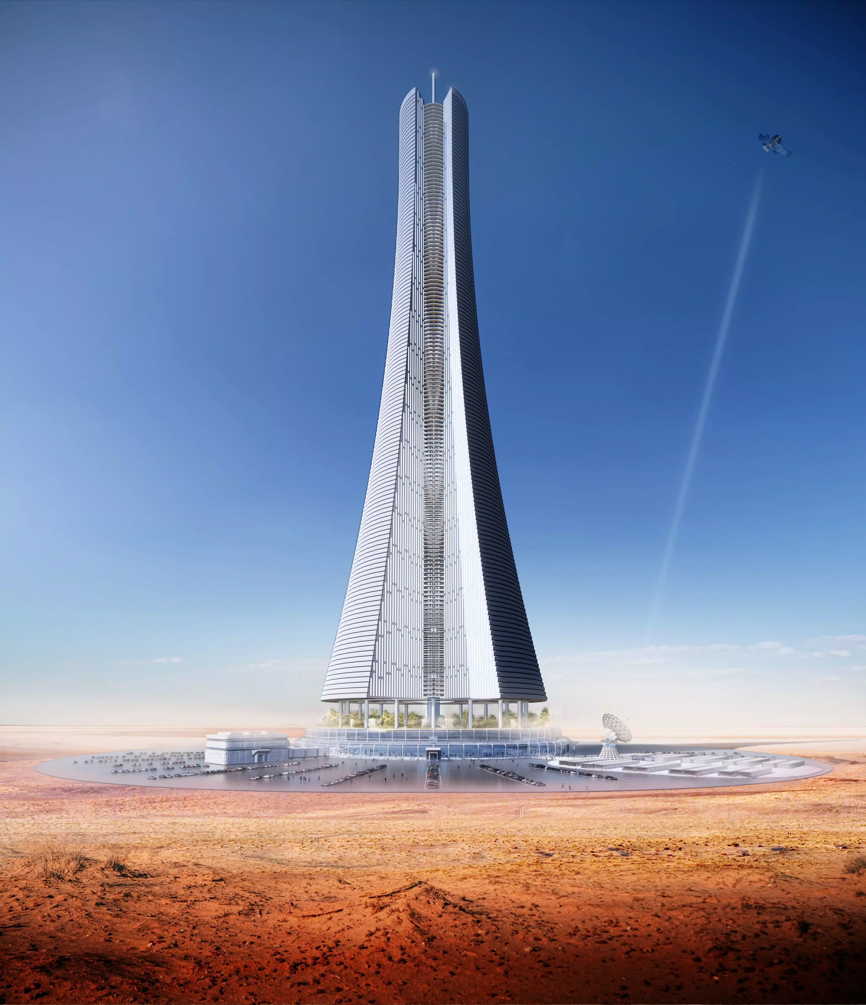 Futuristic Sci-Fi Tower  3D model_0