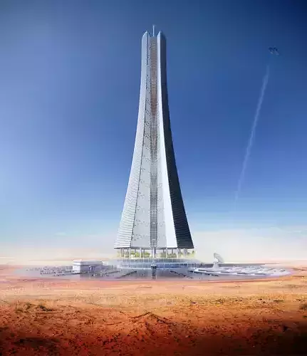 Futuristic Sci-Fi Tower  3D model