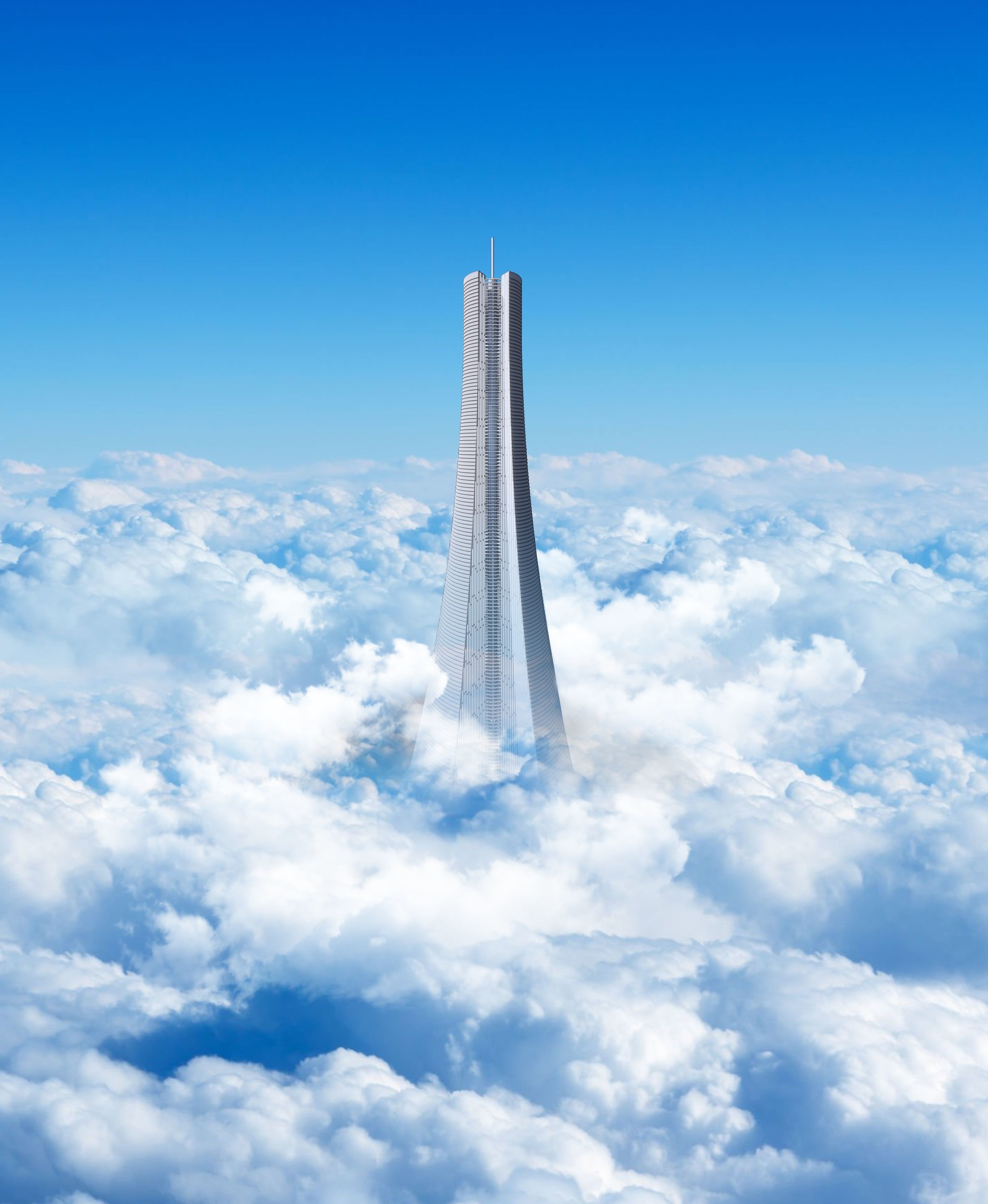 Futuristic Sci-Fi Tower  3D model_2