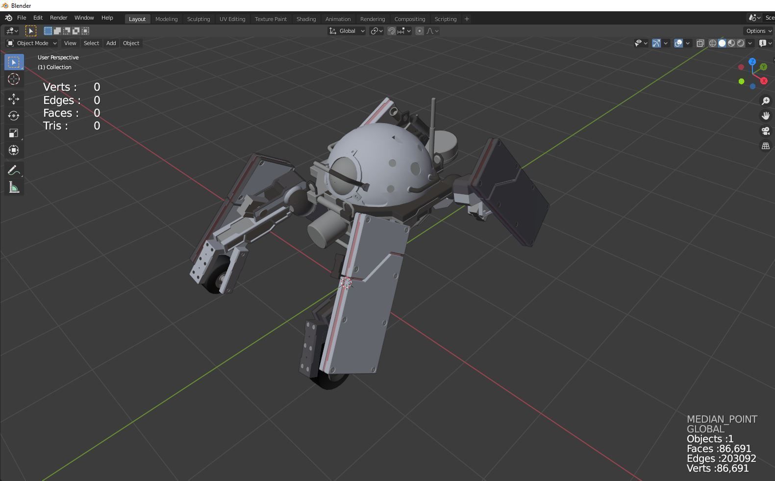 SciFiRobot 3D model_1