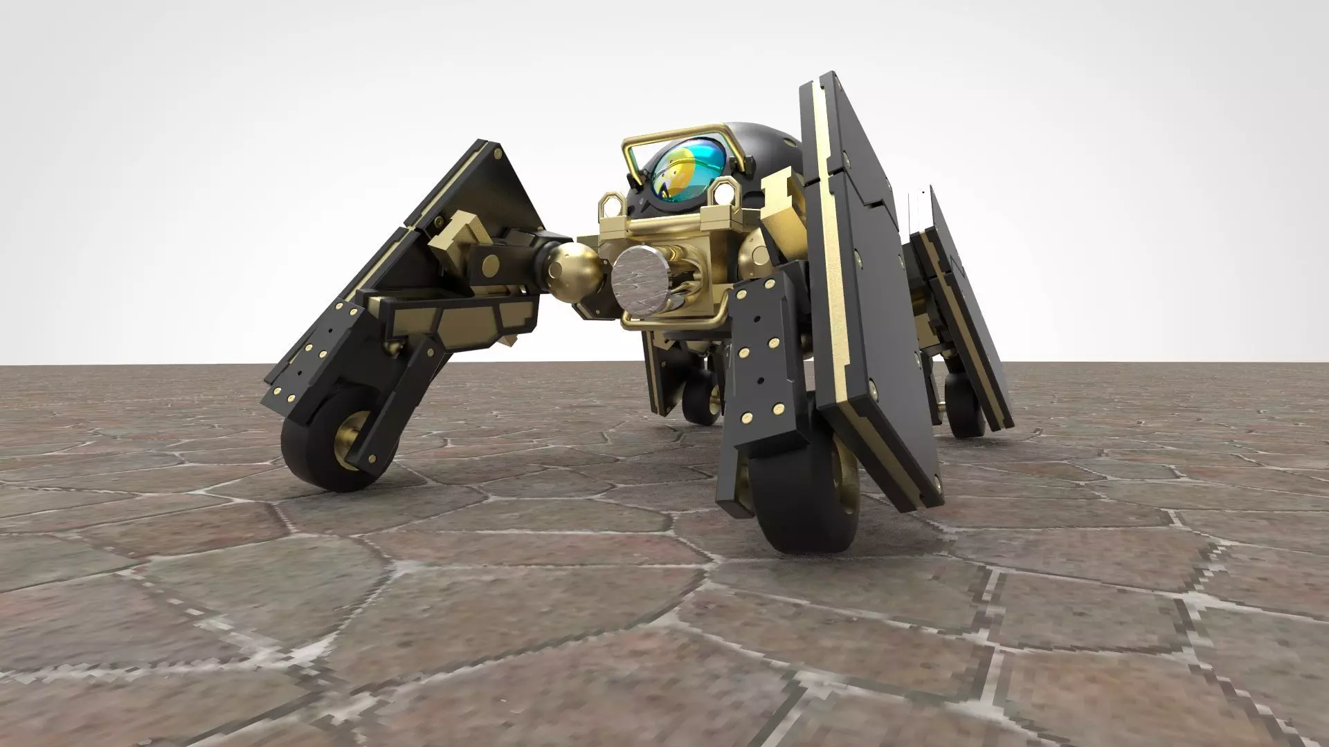 Futuristic SciFiRobot 3D model_0