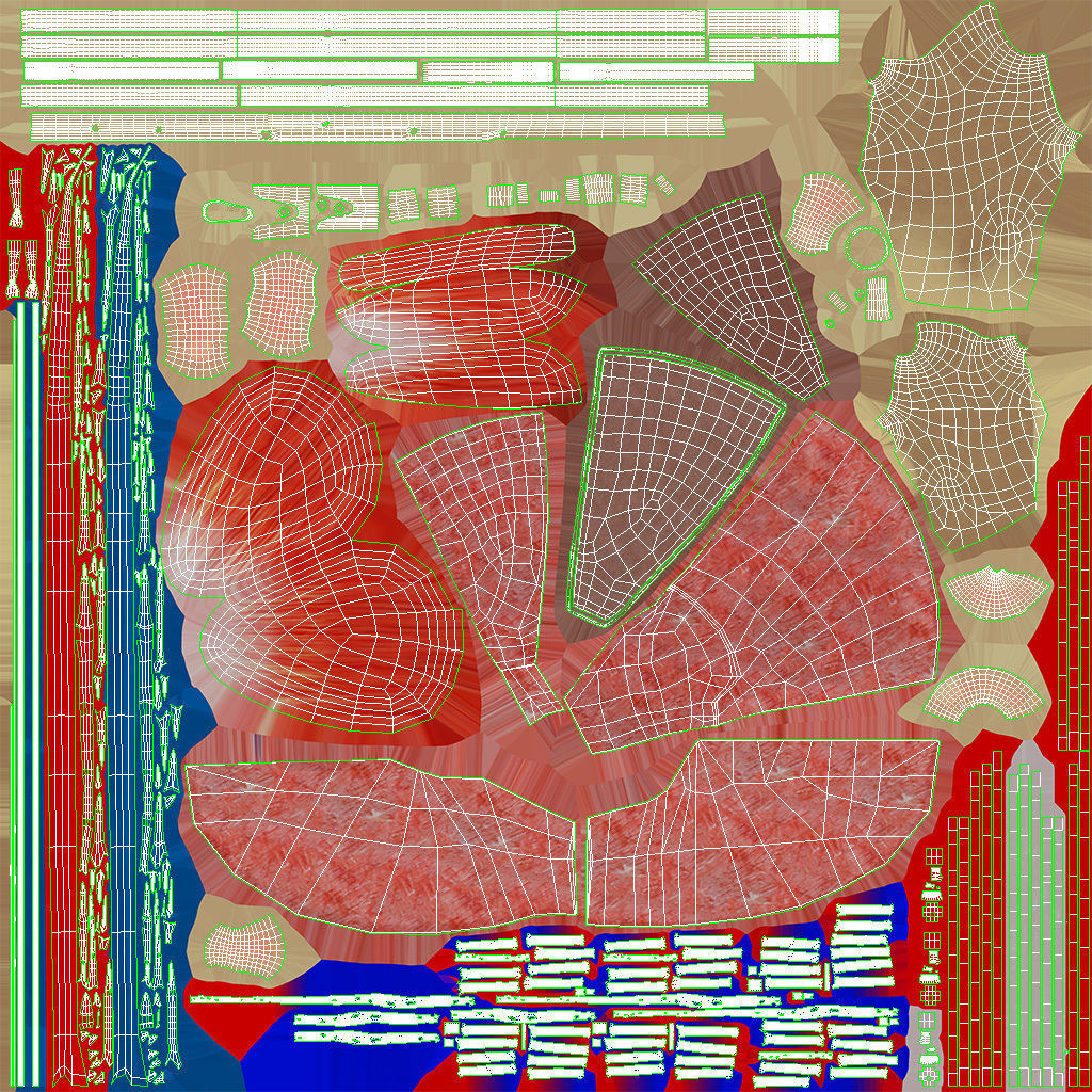 Kidney Section with Nephrons Low-poly 3D model_6