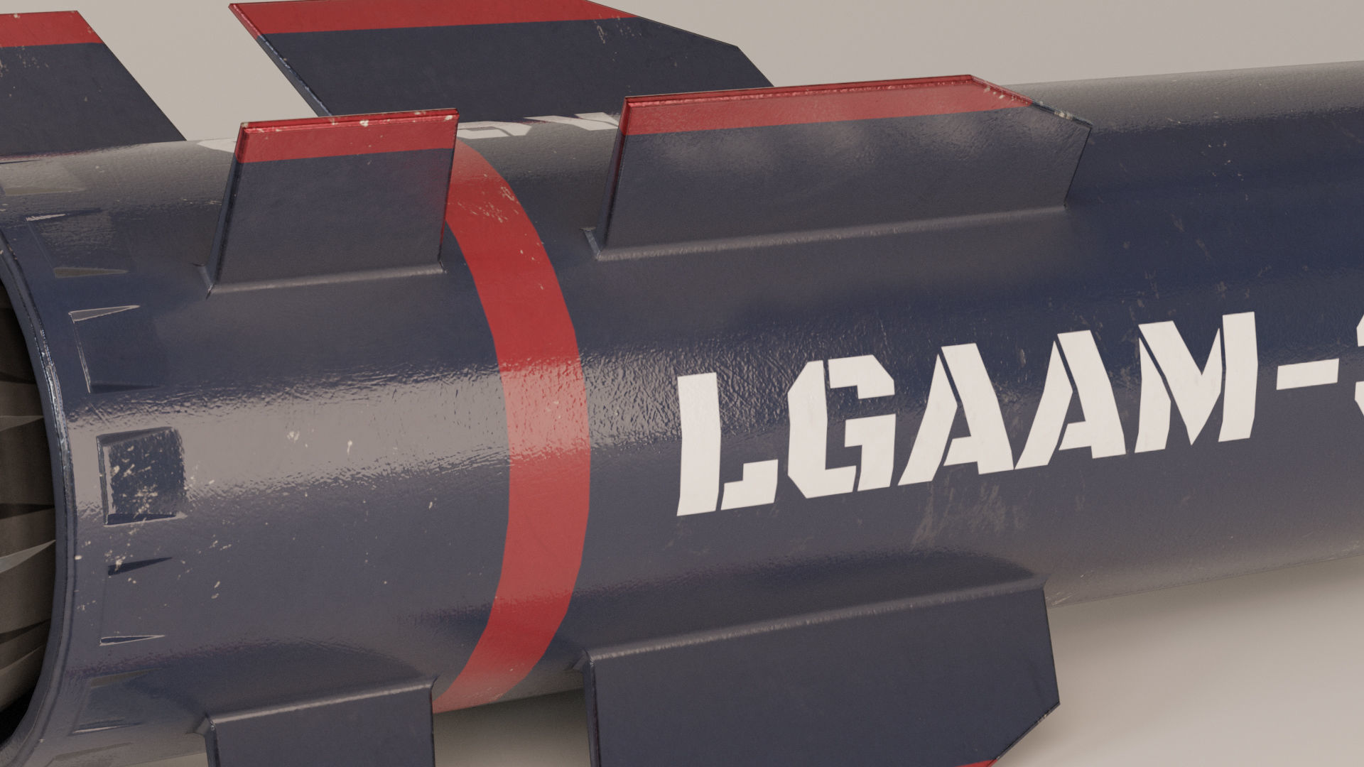 LGAAM Missile Low-poly 3D model_6
