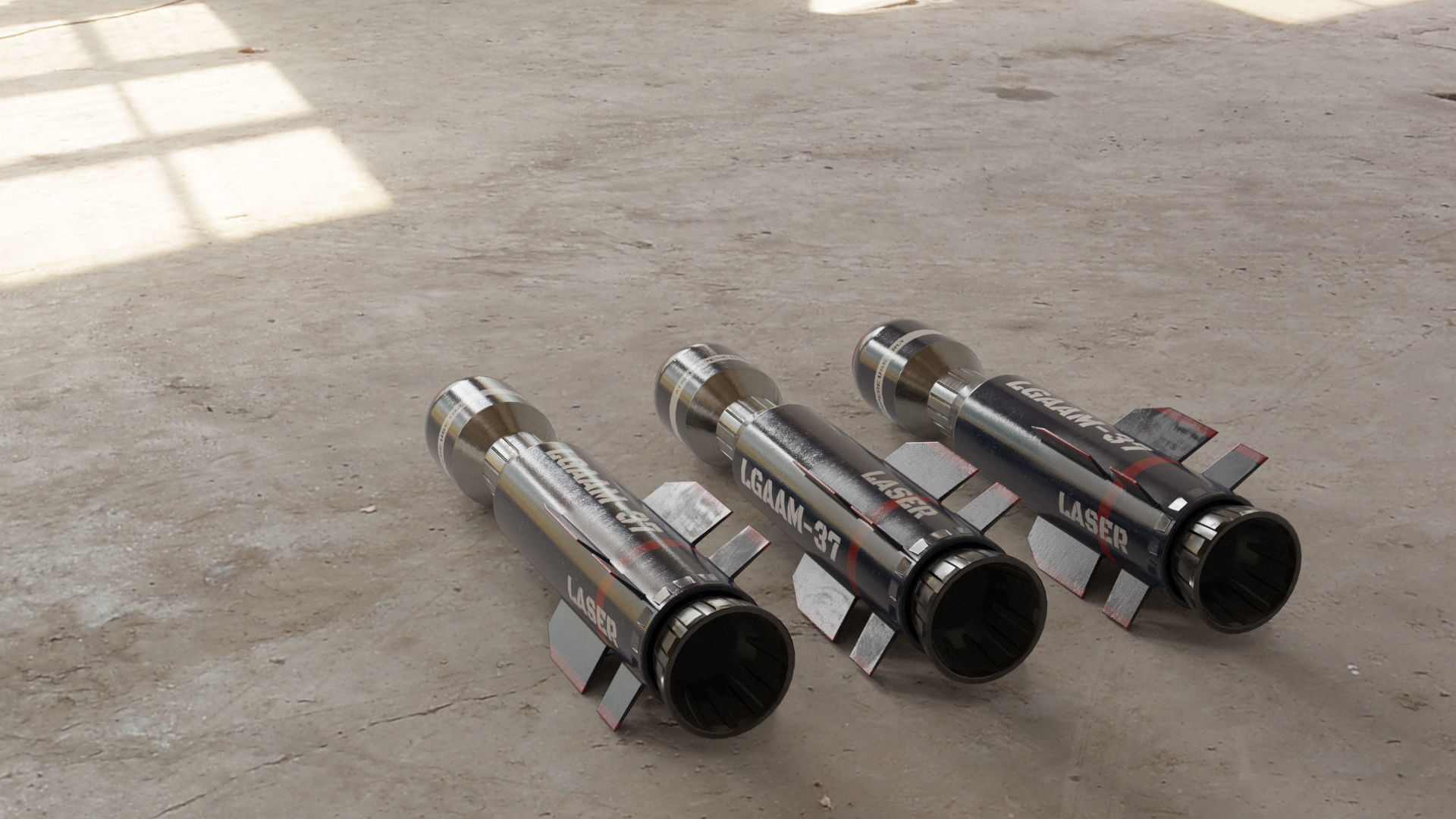 LGAAM Missile Low-poly 3D model_4