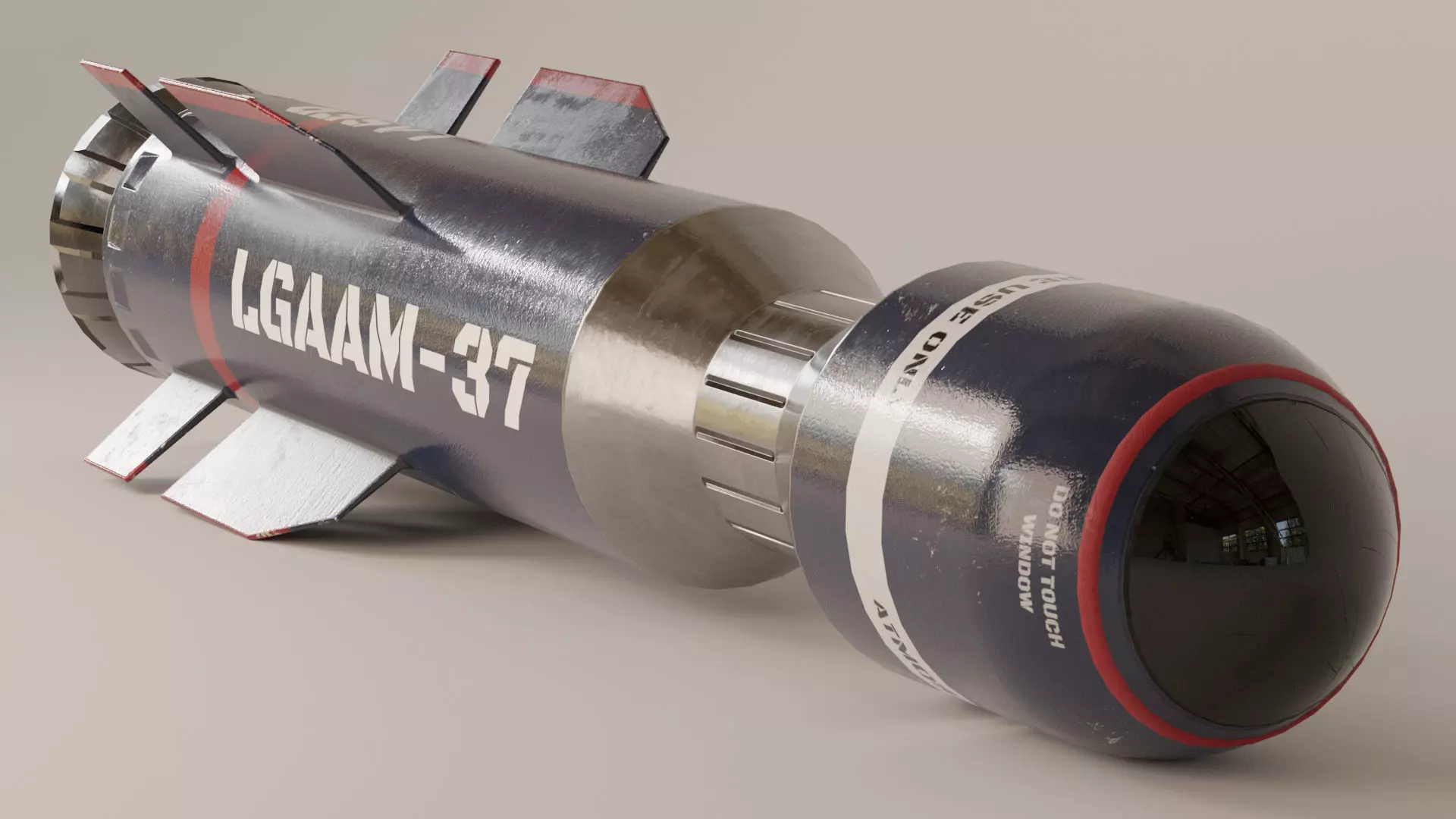LGAAM Missile Low-poly 3D model_0