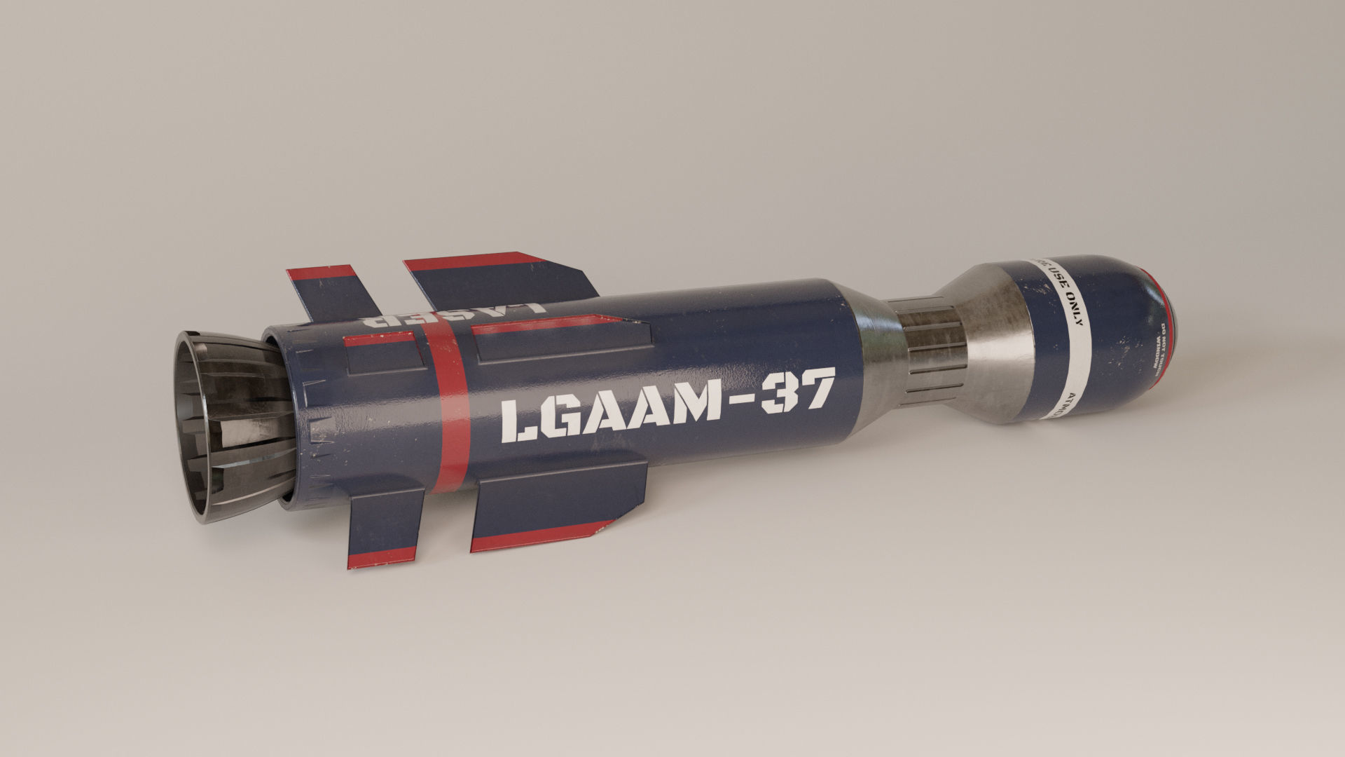 LGAAM Missile Low-poly 3D model_2
