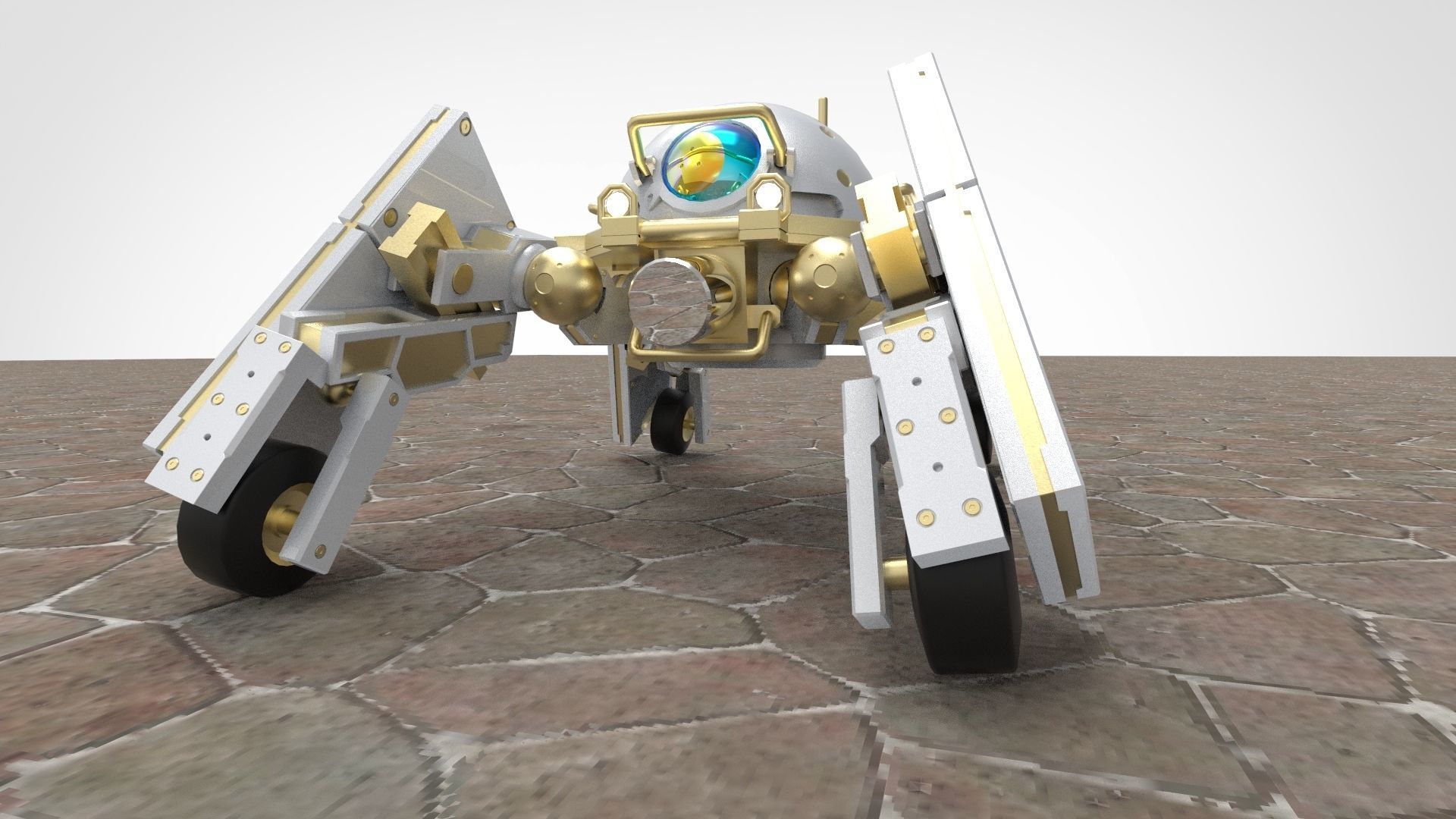 Futuristic SciFiRobot 3D model_1