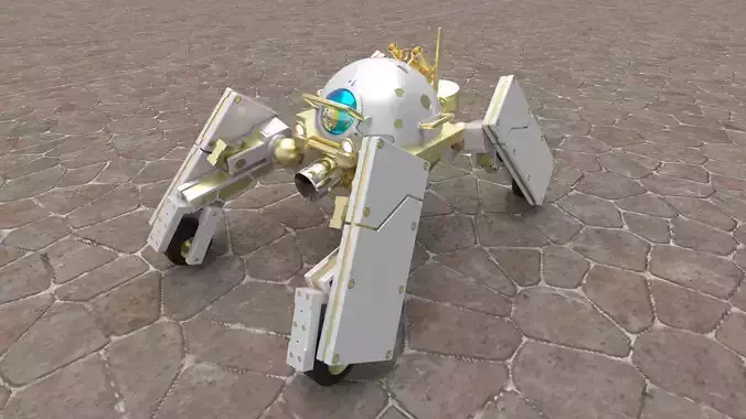 Futuristic SciFiRobot 3D model