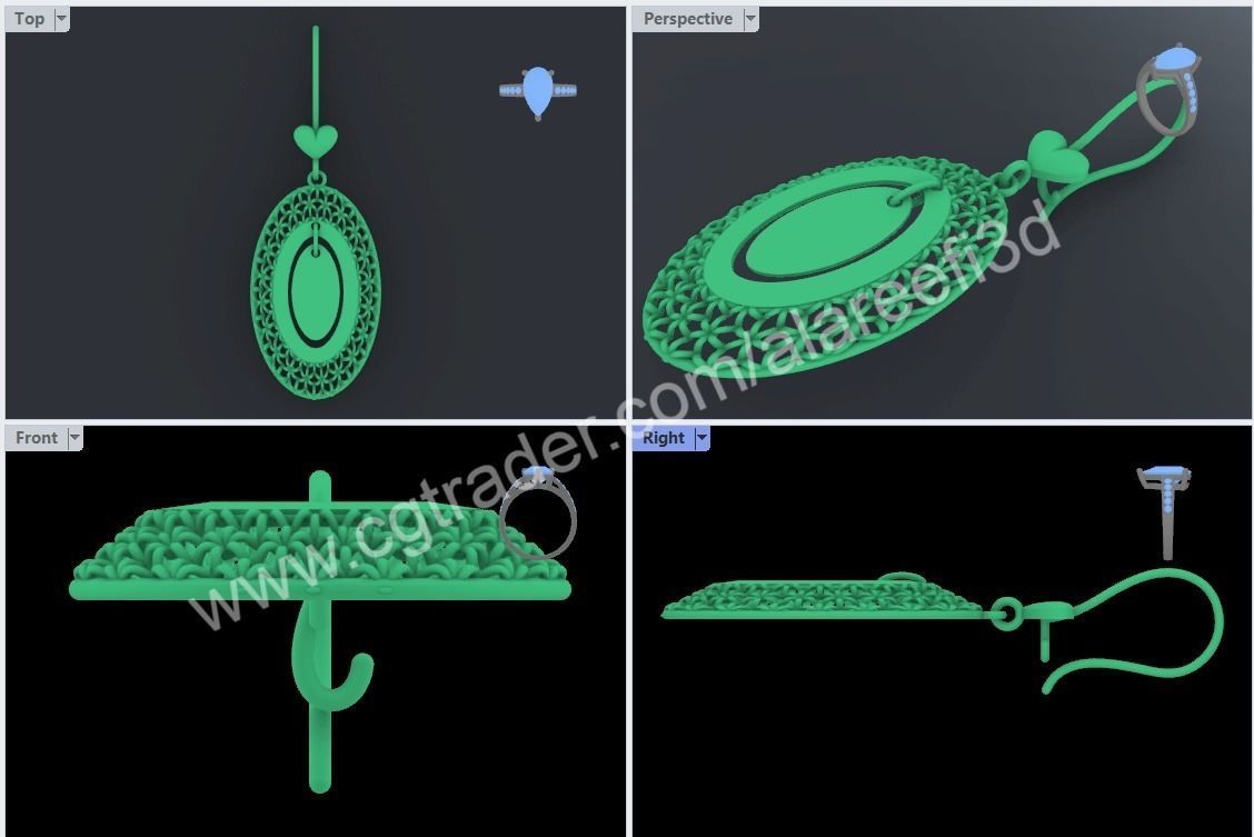 Collection 2   -12 Turkish Earrings Exclusive for the first time 3D print model_19