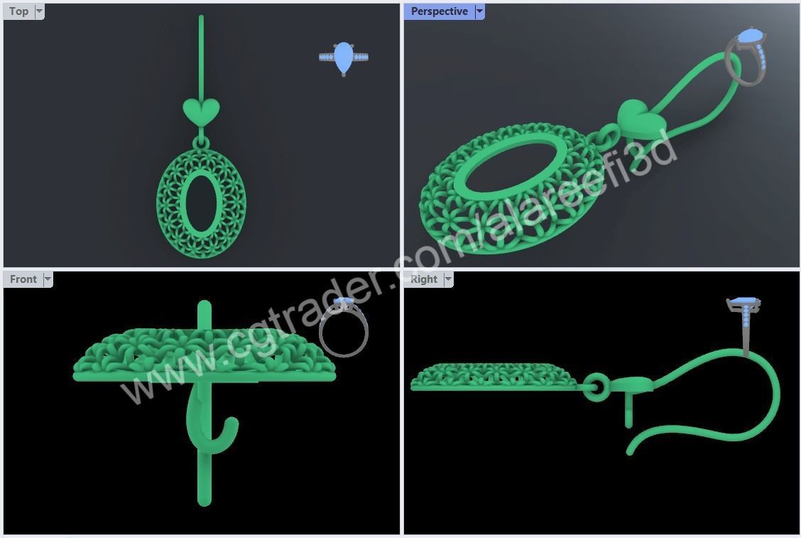 Collection 2   -12 Turkish Earrings Exclusive for the first time 3D print model_15