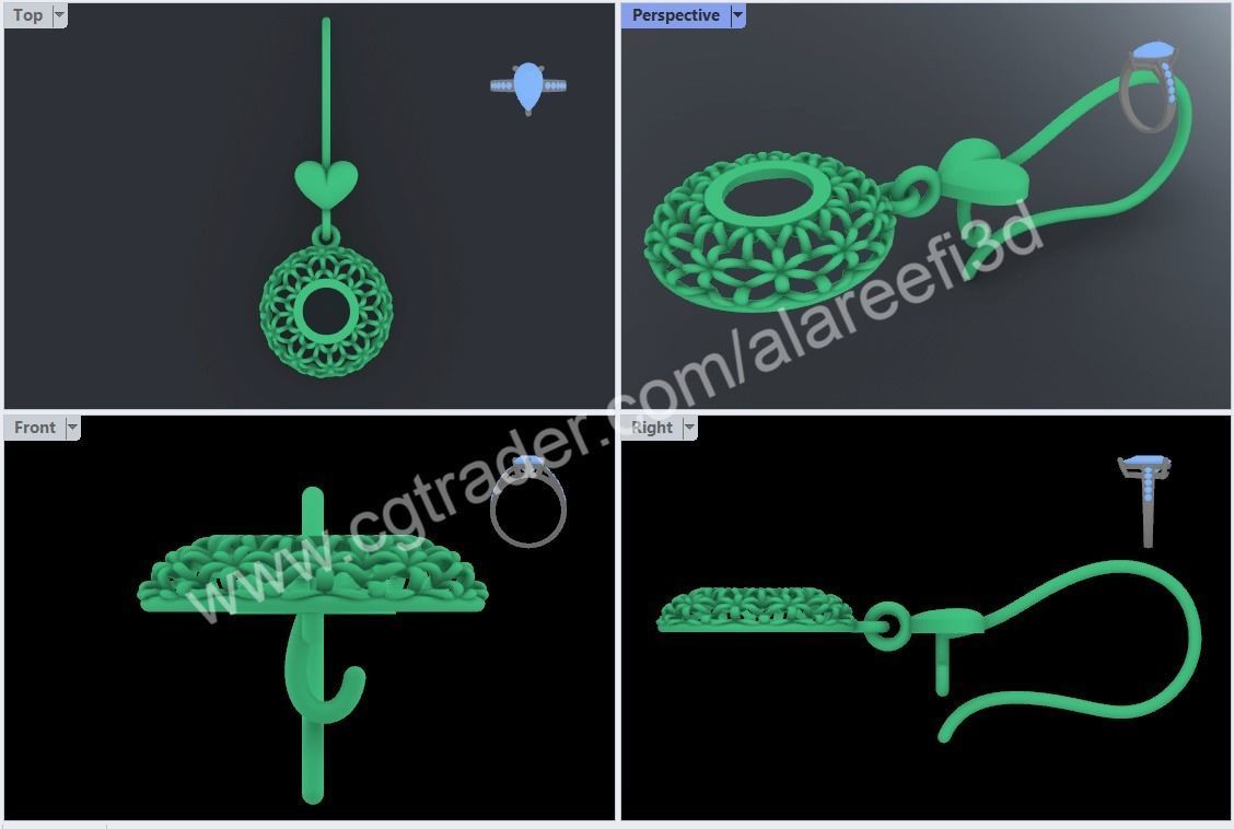 Collection 2   -12 Turkish Earrings Exclusive for the first time 3D print model_12