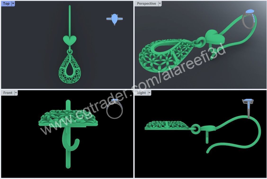 Collection 2   -12 Turkish Earrings Exclusive for the first time 3D print model_16