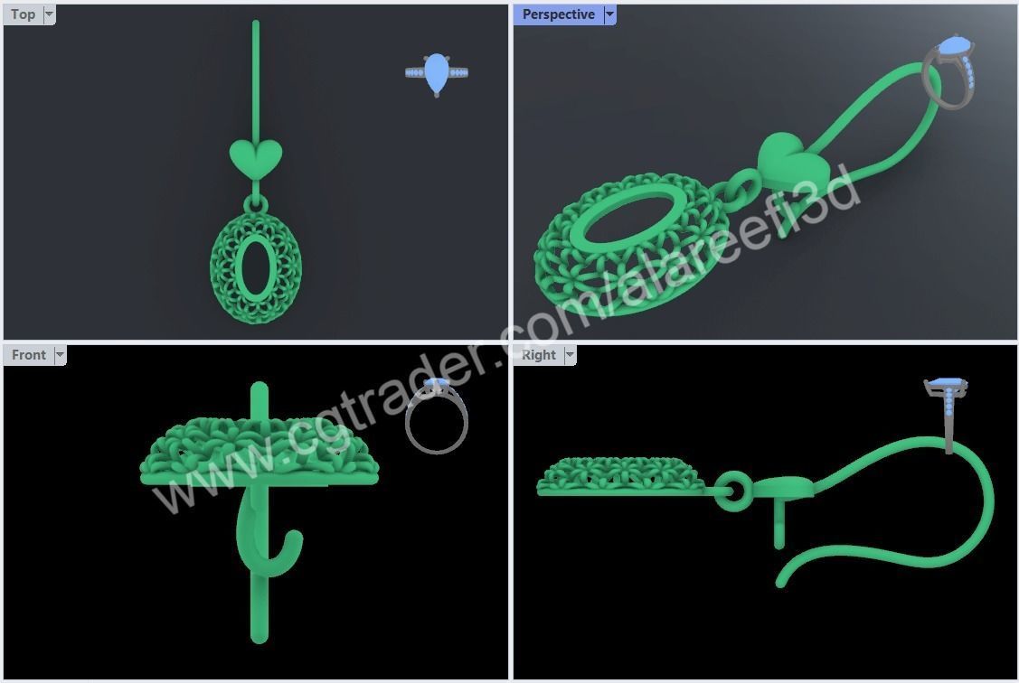 Collection 2   -12 Turkish Earrings Exclusive for the first time 3D print model_14
