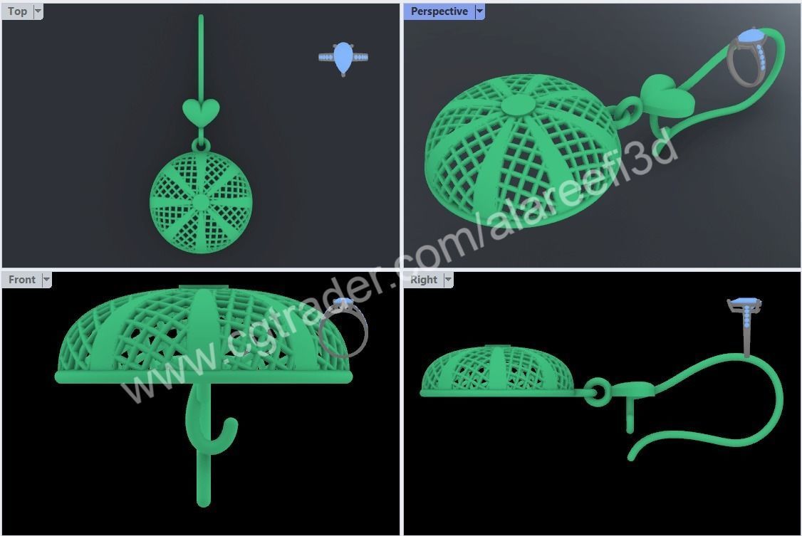 Collection 2   -12 Turkish Earrings Exclusive for the first time 3D print model_21