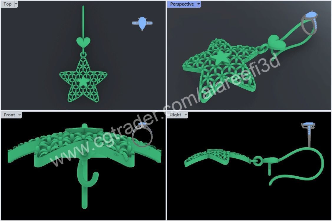 Collection 2   -12 Turkish Earrings Exclusive for the first time 3D print model_20