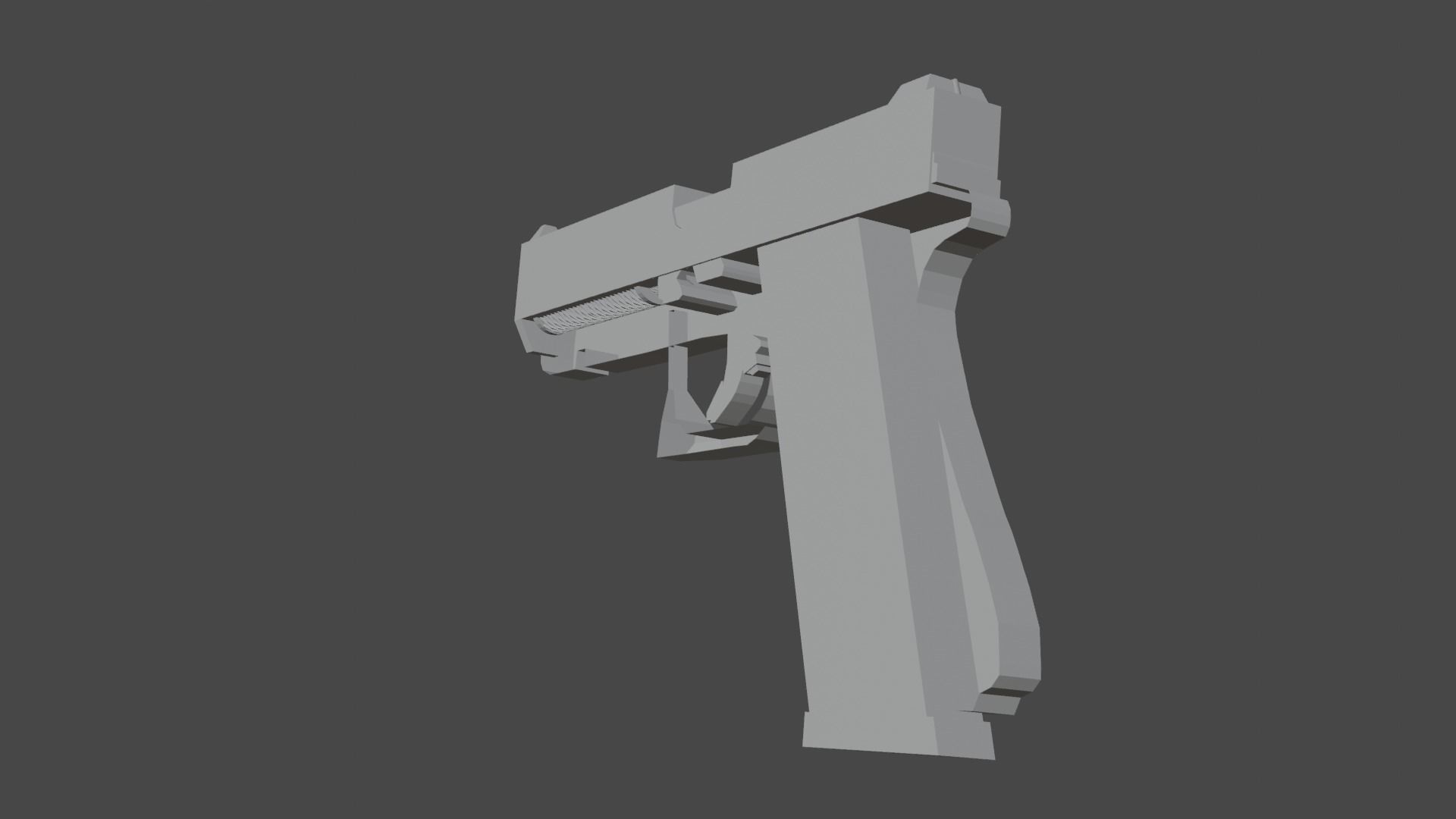 Glock gun Low-poly 3D model_7