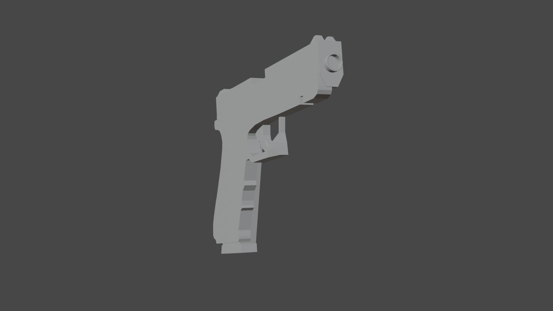 Glock gun Low-poly 3D model_6