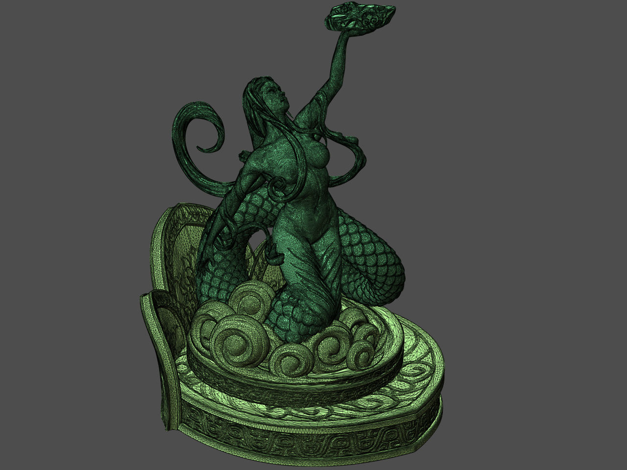  Nuwa mends the sky high model statue 3D model_14