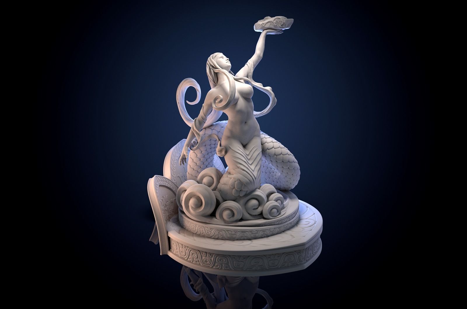  Nuwa mends the sky high model statue 3D model_15