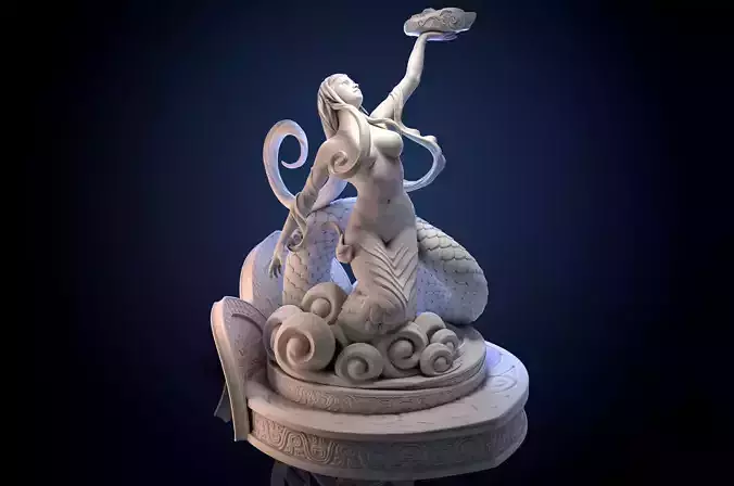  Nuwa mends the sky high model statue 3D model
