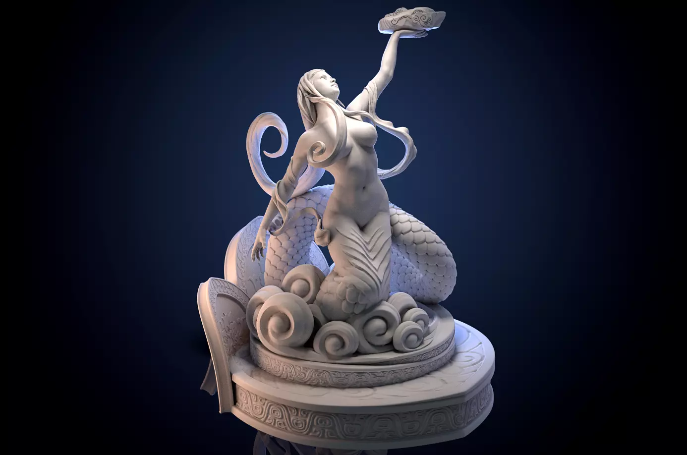  Nuwa mends the sky high model statue 3D model_0