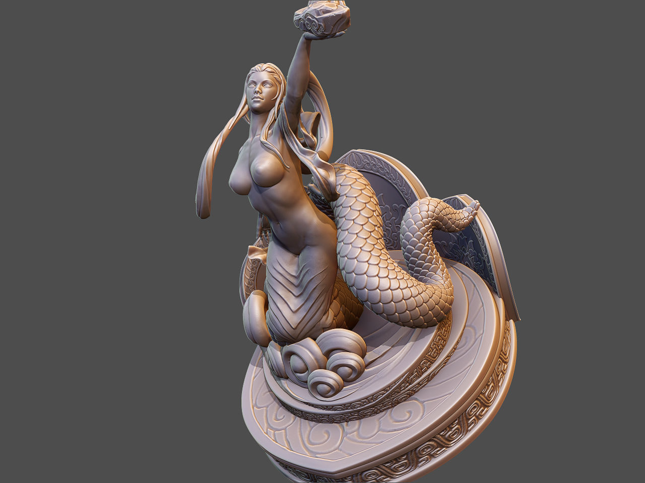  Nuwa mends the sky high model statue 3D model_3