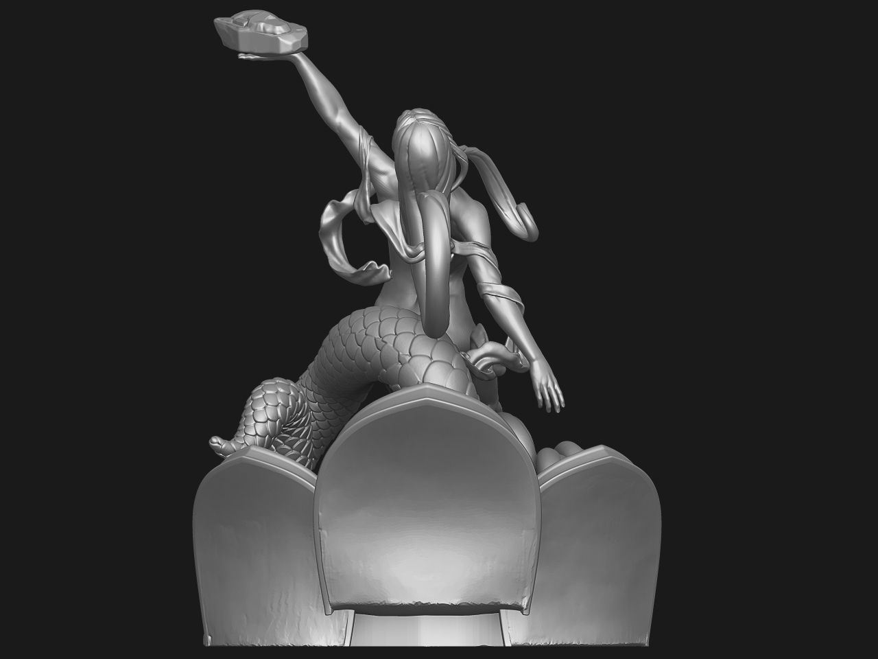  Nuwa mends the sky high model statue 3D model_9