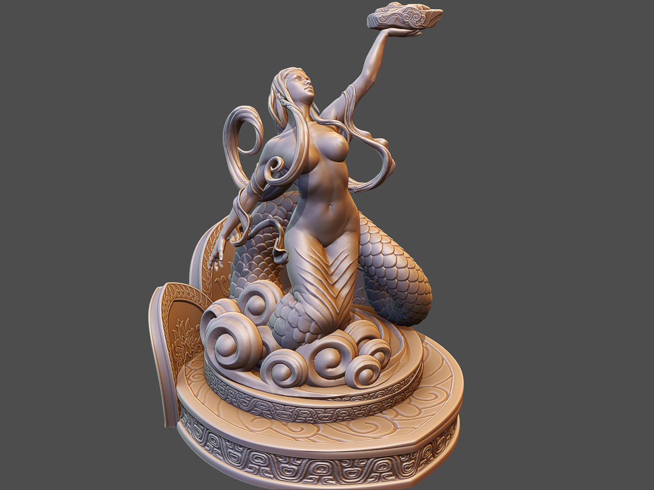  Nuwa mends the sky high model statue 3D model_2