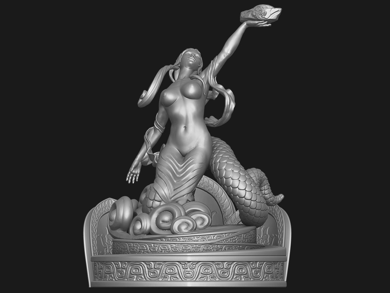  Nuwa mends the sky high model statue 3D model_7