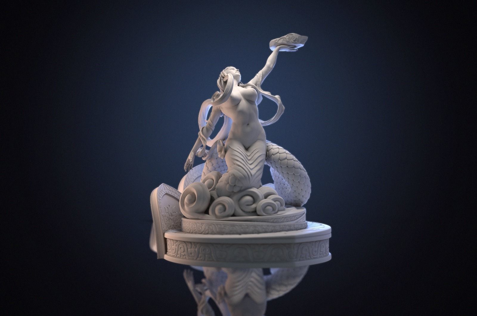  Nuwa mends the sky high model statue 3D model_17