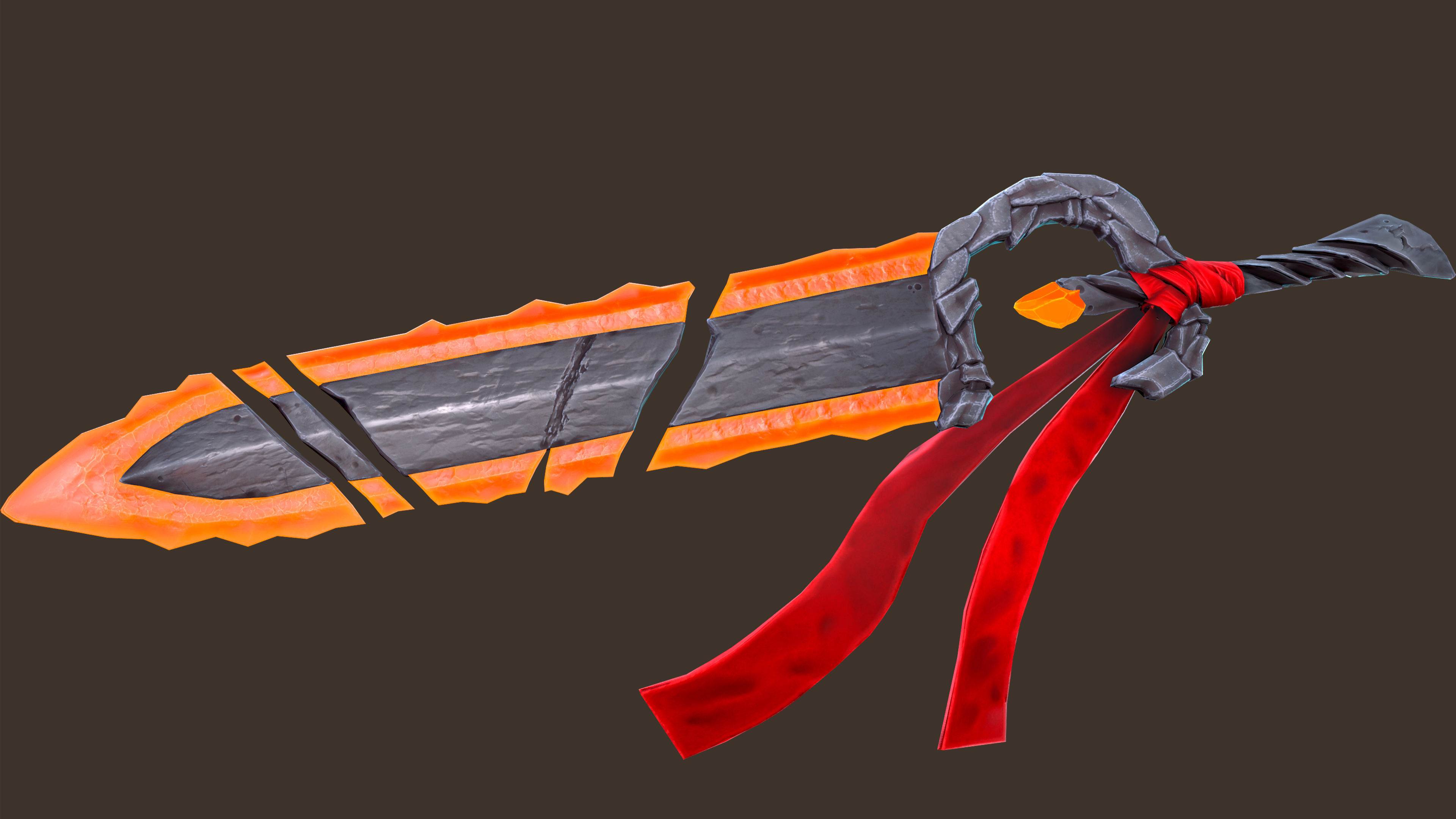 Phoenix Sword - Game Ready -  Low-poly 3D model_4