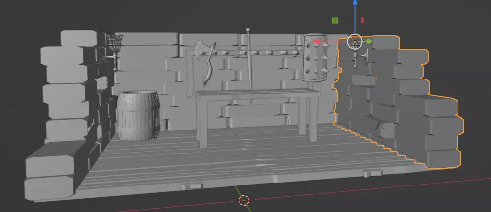 The medieval room 3D print model