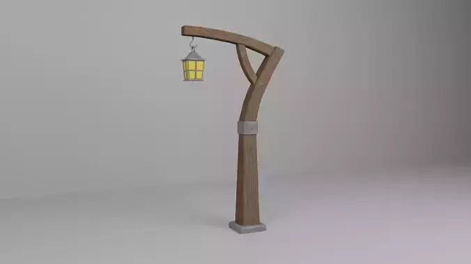 Stylized old lantern on a poll