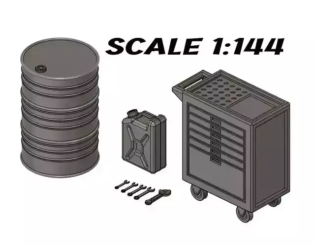 1-144 Scale Gunpla Diorama Barrel Tool Canister