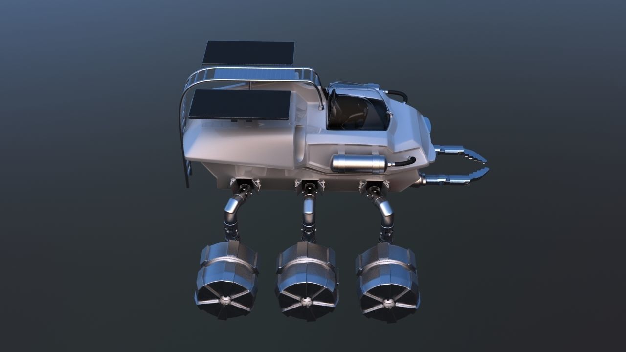 Futuristic Mars Rover 3D model_10