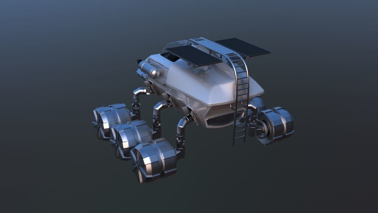 Futuristic Mars Rover 3D model_7