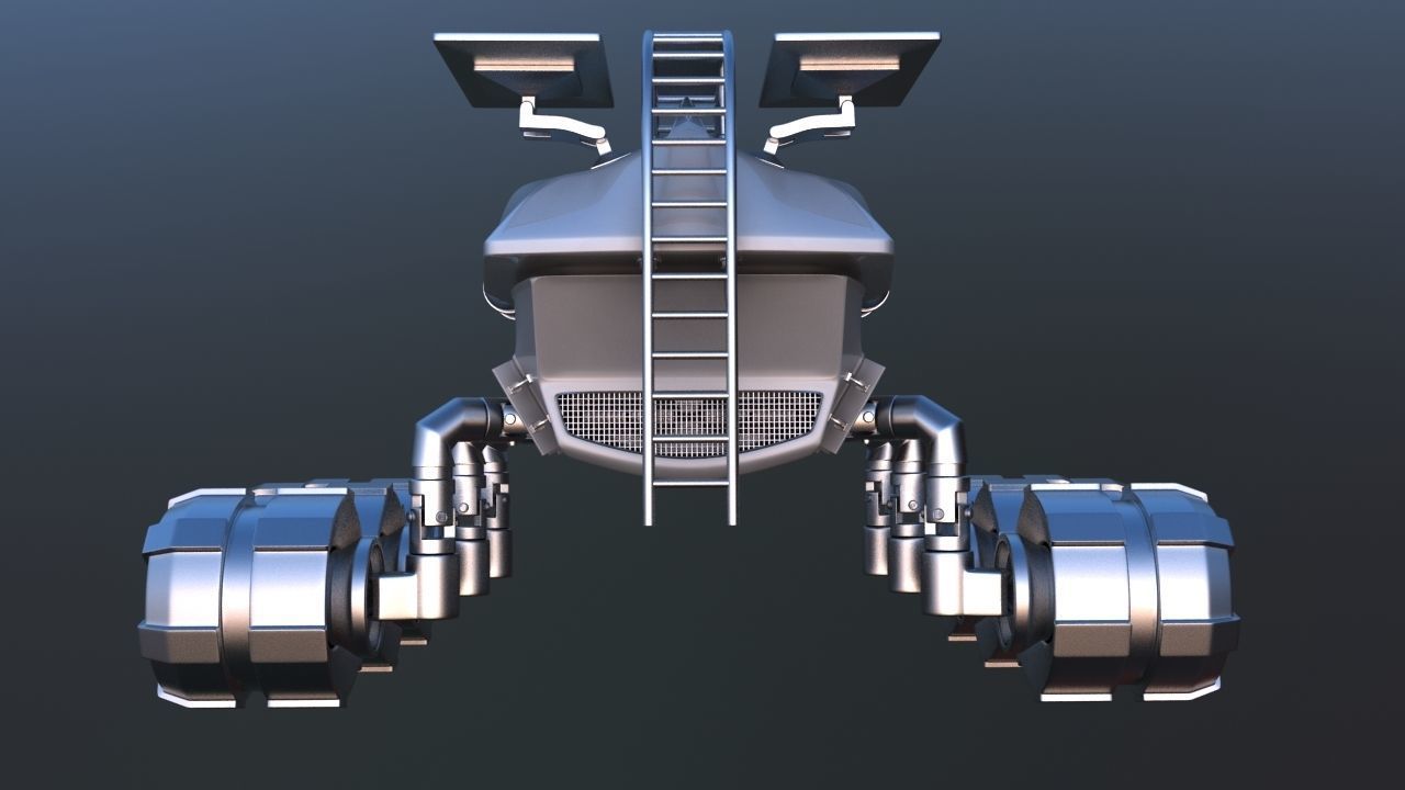 Futuristic Mars Rover 3D model_13