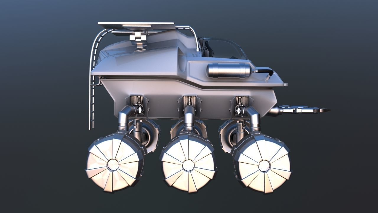 Futuristic Mars Rover 3D model_14