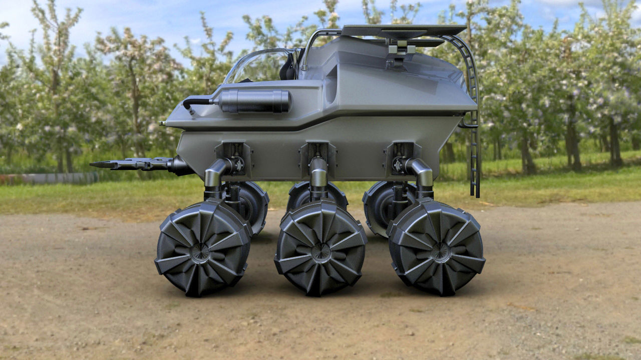 Futuristic Mars Rover 3D model_2