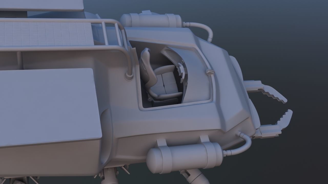 Futuristic Mars Rover 3D model_25