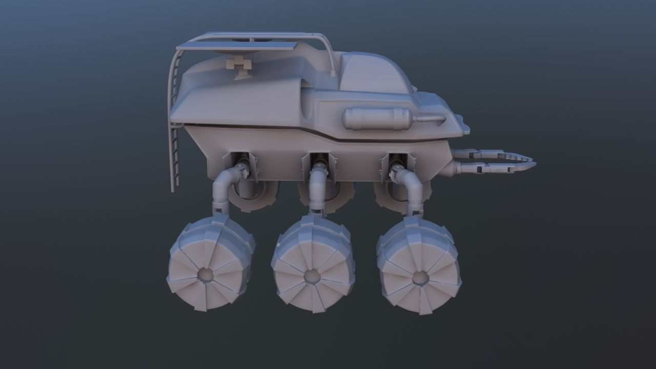 Futuristic Mars Rover 3D model_20