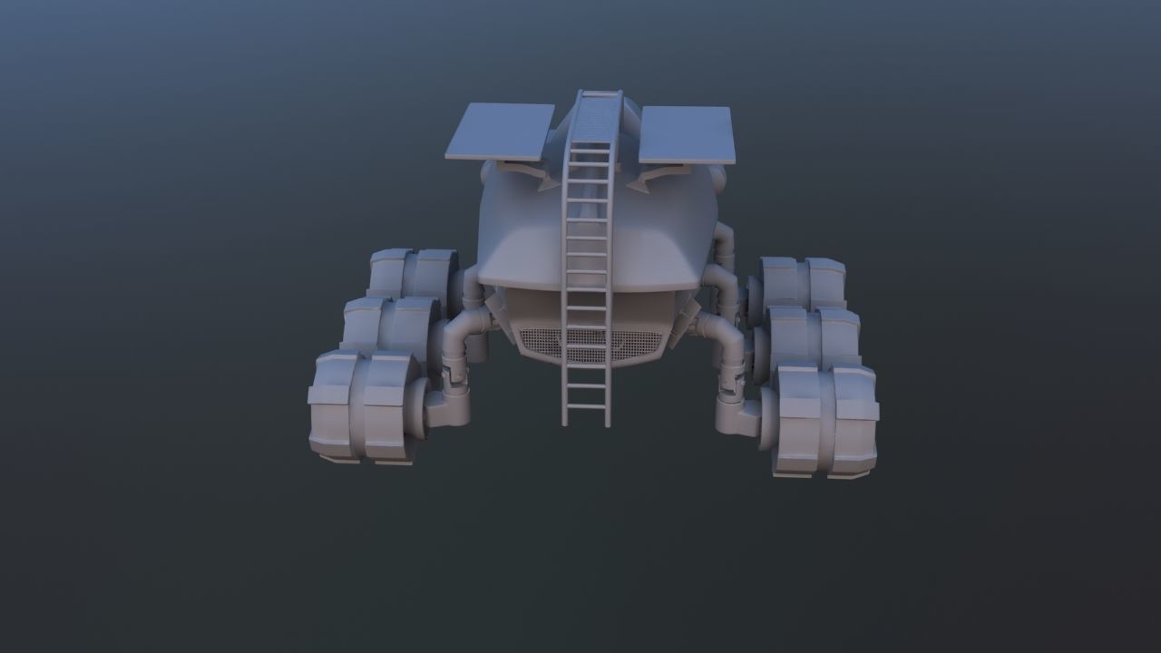 Futuristic Mars Rover 3D model_19