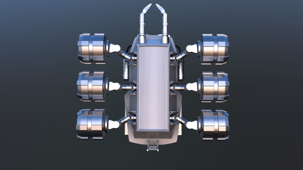 Futuristic Mars Rover 3D model_15